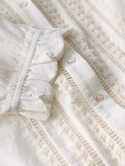 Mint Velvet White Ruffle Trim 100% Cotton Top - Image 8 of 8