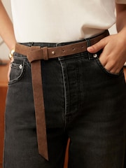 Mint Velvet Brown Suede Tie Belt - Image 4 of 4