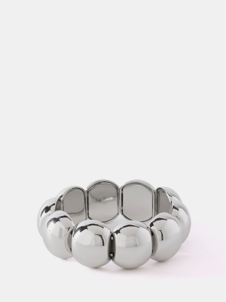 Mint Velvet Silver Tone Stretch Bracelet - Image 1 of 4