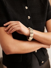 Mint Velvet Silver Tone Stretch Bracelet - Image 4 of 4