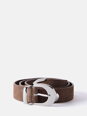 Mint Velvet Brown Leather Studded Belt - Image 3 of 5