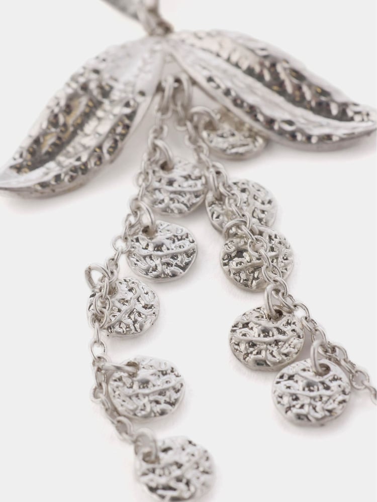 Mint Velvet Silver Tone Statement Floral Earrings - Image 5 of 5