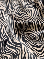 Mint Velvet Black Animal Print Satin Slip Dress - Image 8 of 8