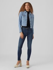 VERO MODA Blue Slim Fit Denim Jacket - Image 2 of 3