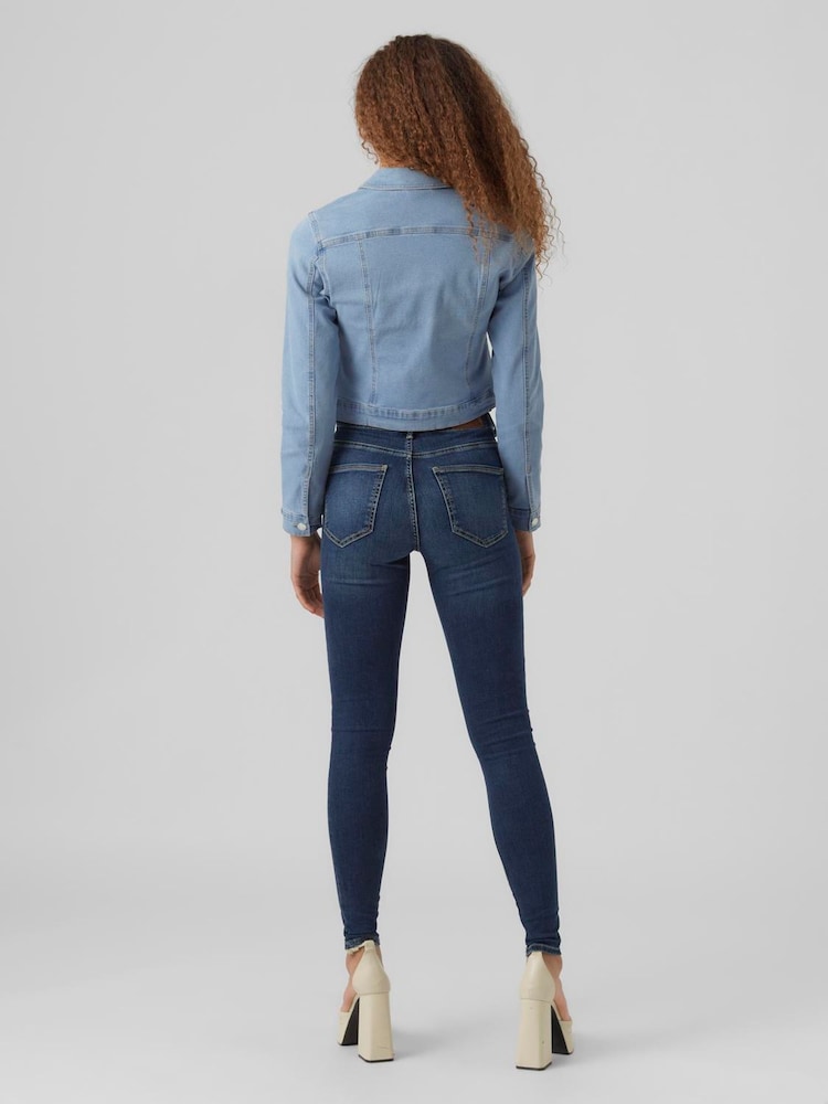 VERO MODA Blue Slim Fit Denim Jacket - Image 3 of 3