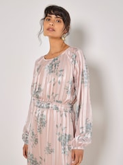 Apricot Natural Floral Print Maxi Dress - Image 2 of 5