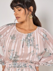 Apricot Natural Floral Print Maxi Dress - Image 3 of 5