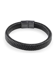 Treat Republic Mens Personalised Braided Leather Bracelet - Image 5 of 5