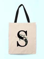 Treat Republic Personalised Floral Print Initial Tote Bag - Image 1 of 3
