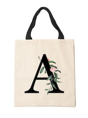 Treat Republic Personalised Floral Print Initial Tote Bag - Image 2 of 3