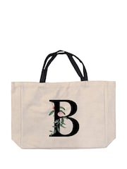 Treat Republic Personalised Floral Print Initial Tote Bag - Image 2 of 3