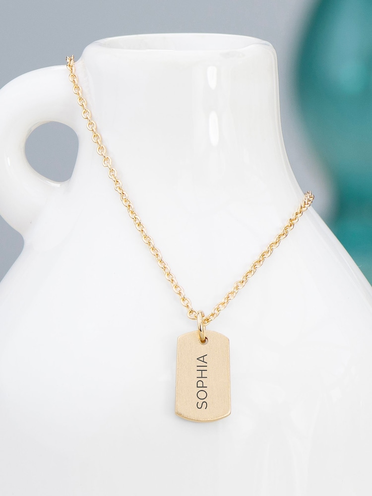 Treat Republic Personalised Name Tag Necklace - Image 1 of 5