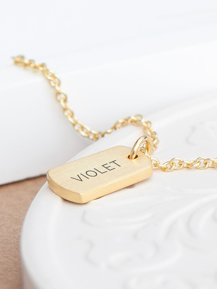 Treat Republic Personalised Name Tag Necklace - Image 2 of 5