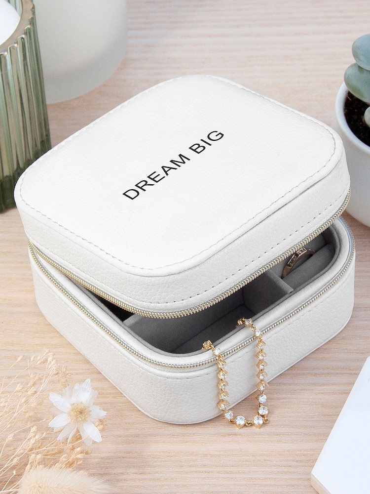 Treat Republic Personalised Bold Message Travel Jewellery Case - Image 1 of 5