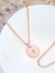 Treat Republic Personalised Monogrammed Round Tag Necklace - Image 1 of 5