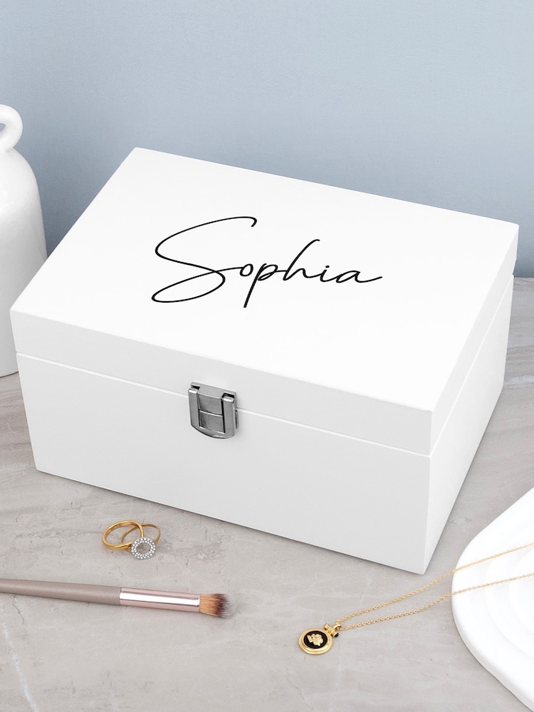 Treat Republic Personalised Contemporary Mirrored Jewellery Box - Image 1 of 3