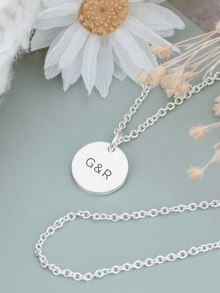 Treat Republic Personalised Monogrammed Round Tag Necklace - Image 1 of 5