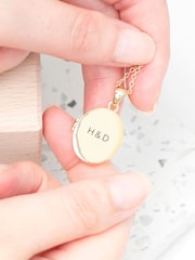 Treat Republic Personalised Oval Photo Locket - Image 3 of 5