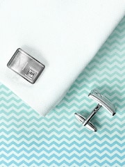Treat Republic Personalised Brushed Cufflinks with Crystal - Image 5 of 5