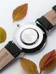 Treat Republic Mens Personalised Leather Watch with White Face - Image 2 of 5