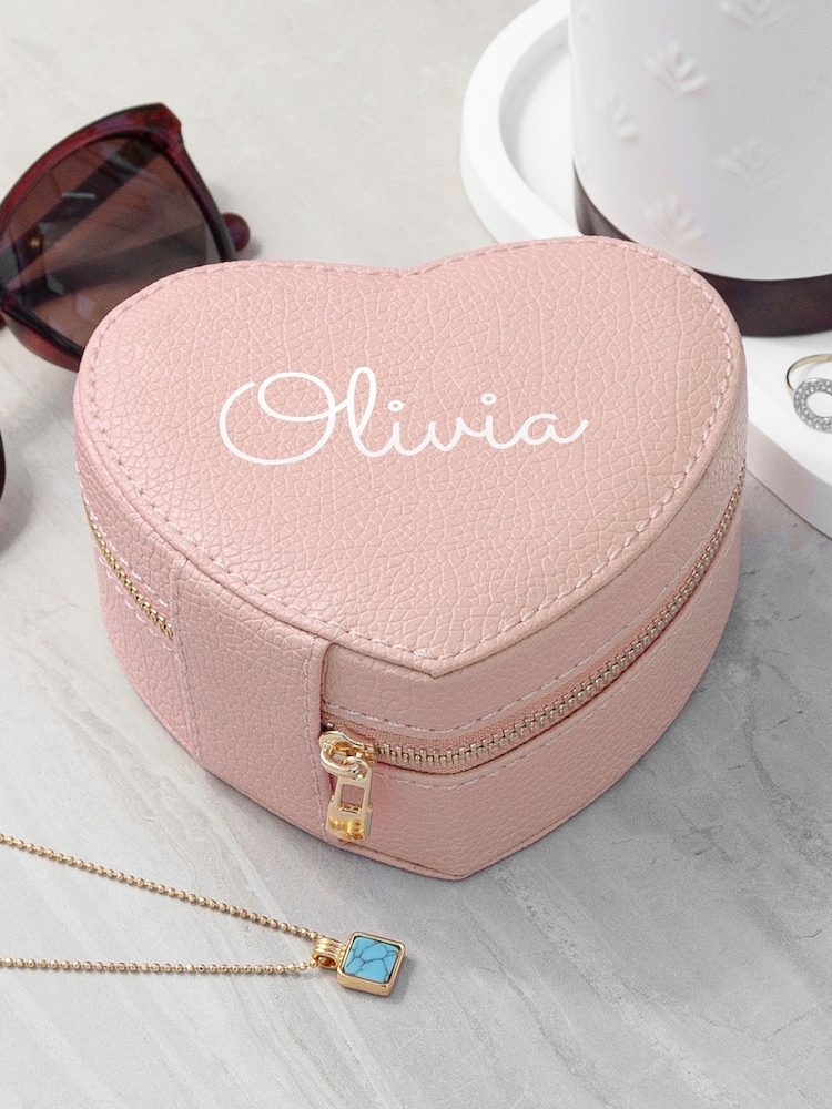 Treat Republic Personalised Heart Jewellery Case - Image 1 of 5