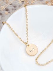 Treat Republic Personalised Monogrammed Round Tag Necklace - Image 1 of 5