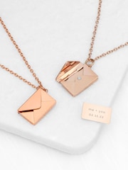Treat Republic Personalised Secret Message Envelope Necklace - Image 1 of 5
