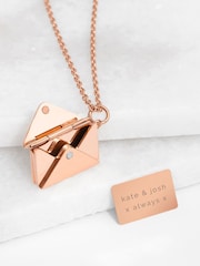 Treat Republic Personalised Secret Message Envelope Necklace - Image 2 of 5