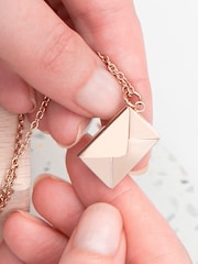 Treat Republic Personalised Secret Message Envelope Necklace - Image 3 of 5