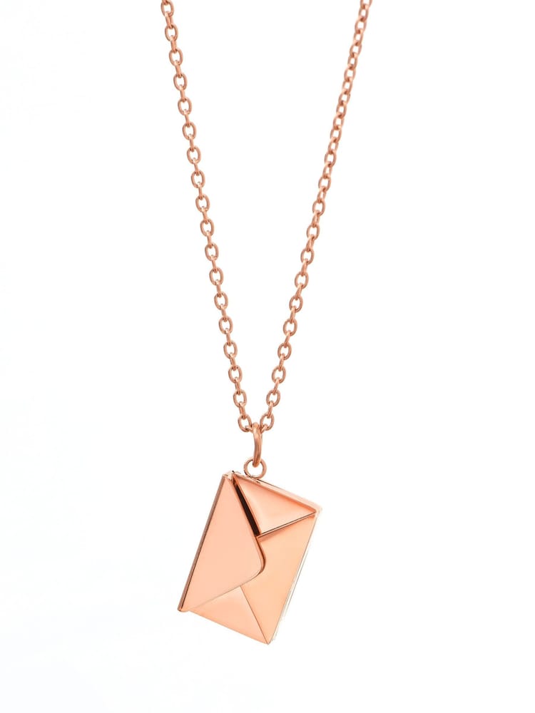 Treat Republic Personalised Secret Message Envelope Necklace - Image 5 of 5