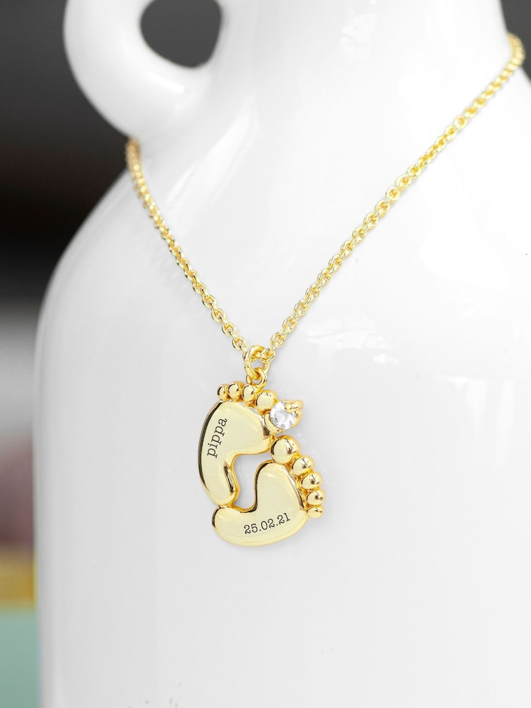 Treat Republic Baby Personalised Feet Necklace - Image 1 of 5