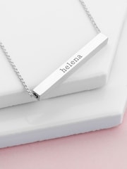 Treat Republic Personalised Horizontal Bar Necklace - Image 3 of 4