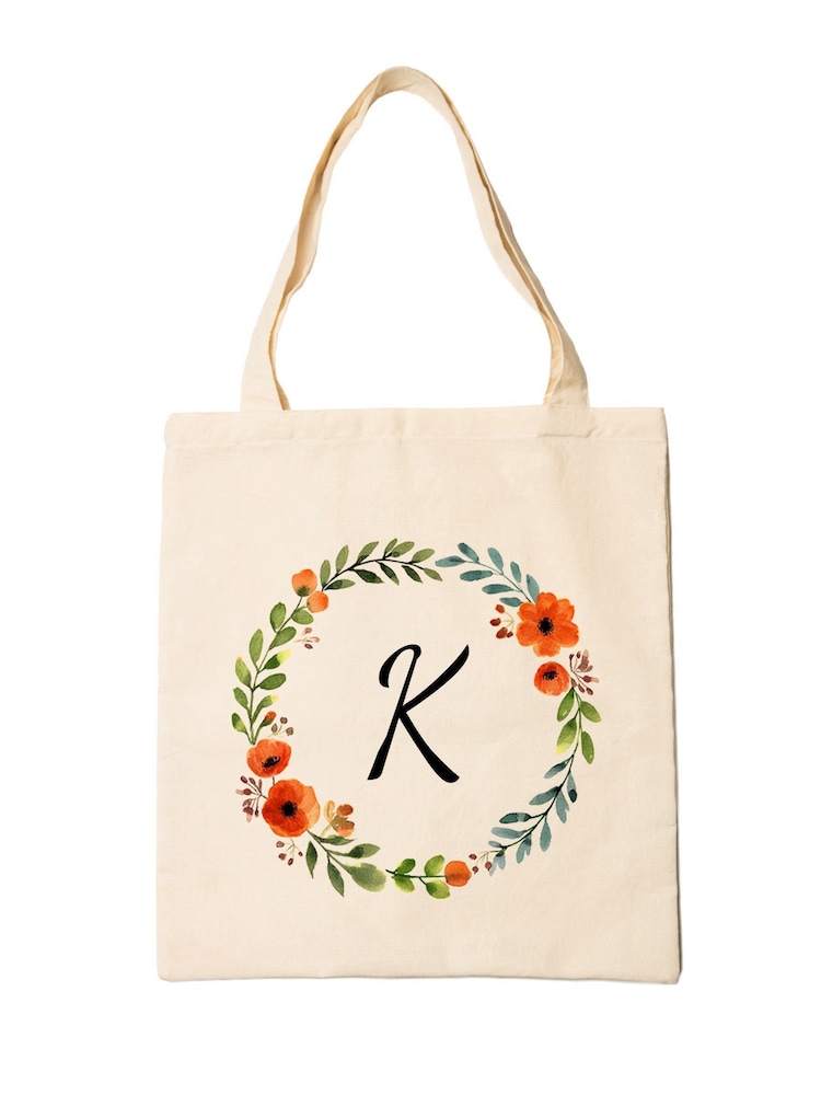 Treat Republic Personalised Autumn Wreath 100% Linen Tote Bag - Image 2 of 2