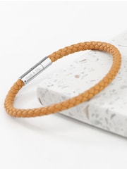 Treat Republic Mens Personalised Infinity Capsule Leather Bracelet - Image 2 of 5