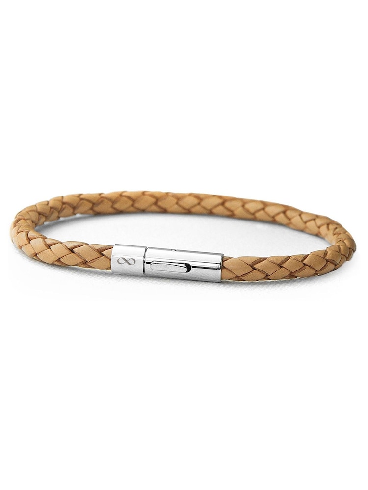 Treat Republic Mens Personalised Infinity Capsule Leather Bracelet - Image 5 of 5