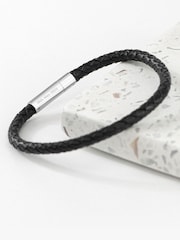 Treat Republic Mens Personalised Infinity Capsule Leather Bracelet - Image 2 of 5