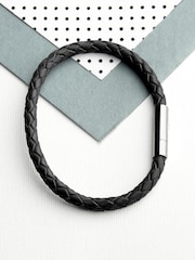 Treat Republic Mens Personalised Infinity Capsule Leather Bracelet - Image 4 of 5
