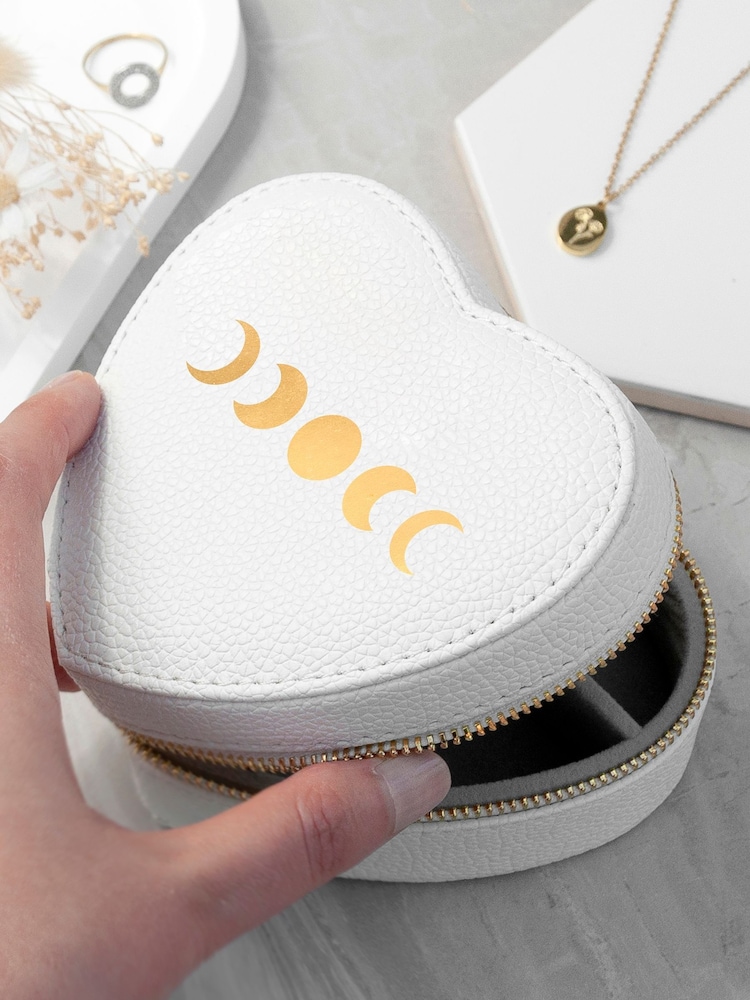 Treat Republic Customisable Icon Heart Jewellery Case Lunar Phase - Image 2 of 5