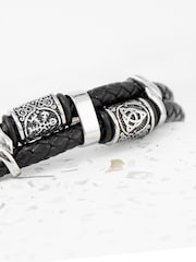 Treat Republic Mens Personalised Celtic Knot Leather Bracelet - Image 4 of 5