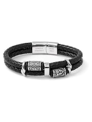 Treat Republic Mens Personalised Celtic Knot Leather Bracelet - Image 5 of 5