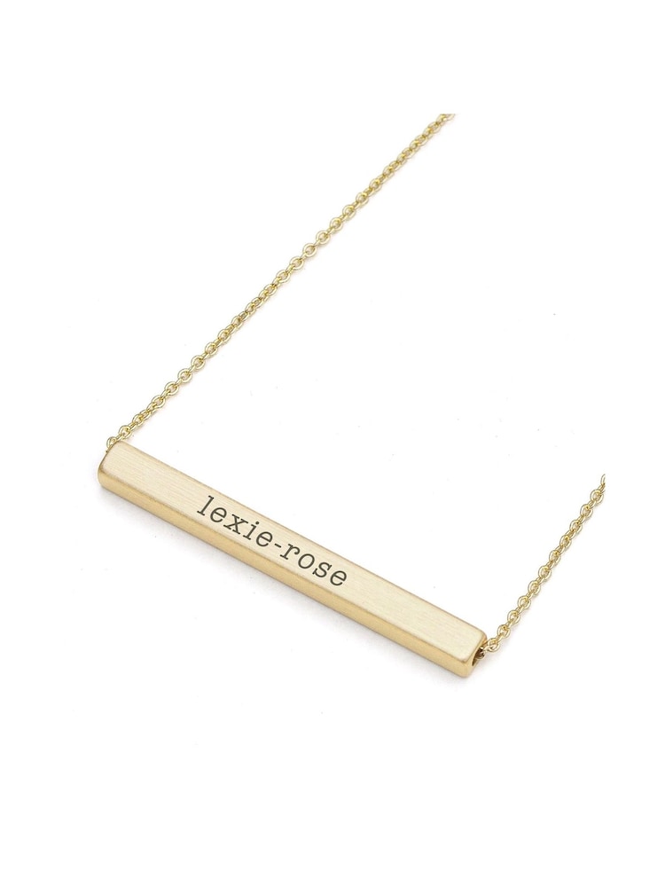Treat Republic Personalised Horizontal Bar Necklace - Image 3 of 3