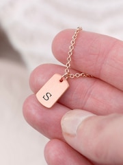 Treat Republic Monogrammed Tag Necklace - Image 4 of 5