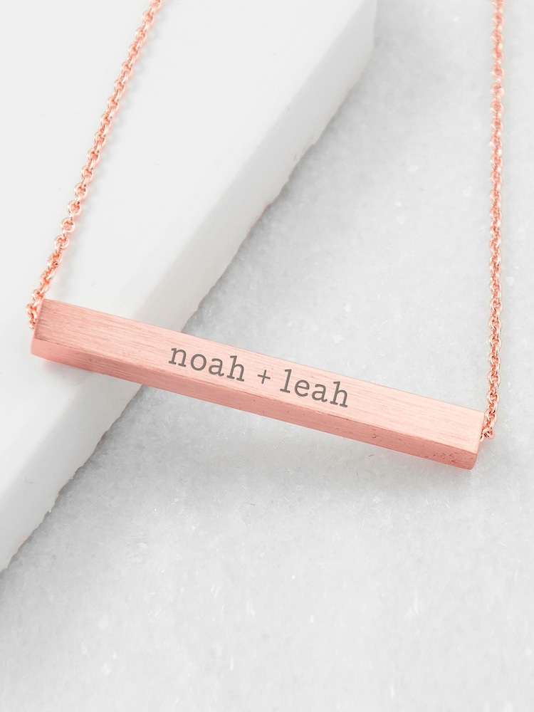 Treat Republic Personalised Horizontal Bar Necklace - Image 1 of 4