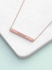 Treat Republic Personalised Horizontal Bar Necklace - Image 3 of 4