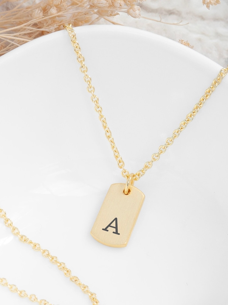 Treat Republic Monogrammed Tag Necklace - Image 1 of 5