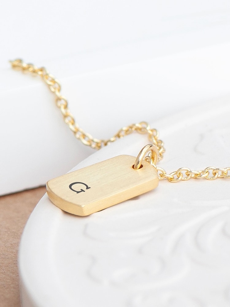 Treat Republic Monogrammed Tag Necklace - Image 2 of 5
