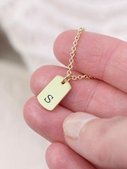 Treat Republic Monogrammed Tag Necklace - Image 3 of 5