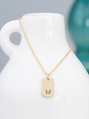Treat Republic Monogrammed Tag Necklace - Image 4 of 5