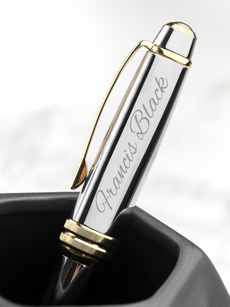 Treat Republic Personalised Silver and Gold Plated Medallist Pen (Script) - Image 2 of 4