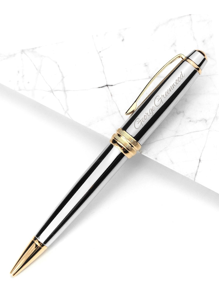 Treat Republic Personalised Silver and Gold Plated Medallist Pen (Script) - Image 4 of 4